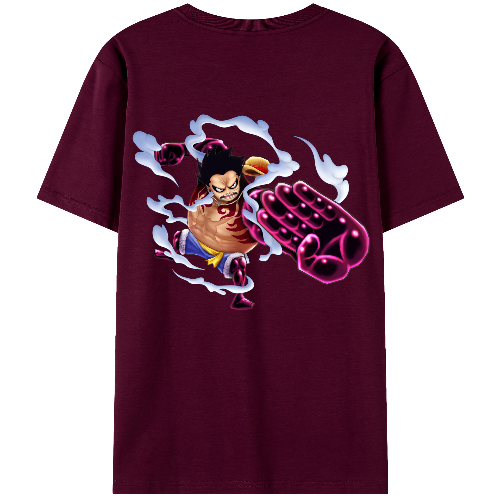 ワンピース モンキー・D・ルフィ ONE PIECE Monkey D. Luffy レディース半袖Tシャツ(バックプリント)
